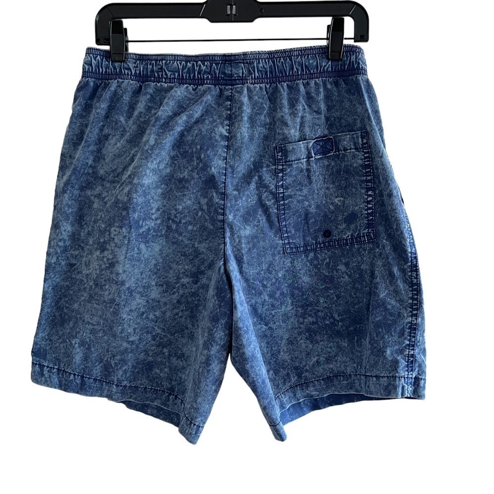 American Eagle Mens Acid Wash Board Shorts Swim Trunks Blue Unlined Sz M